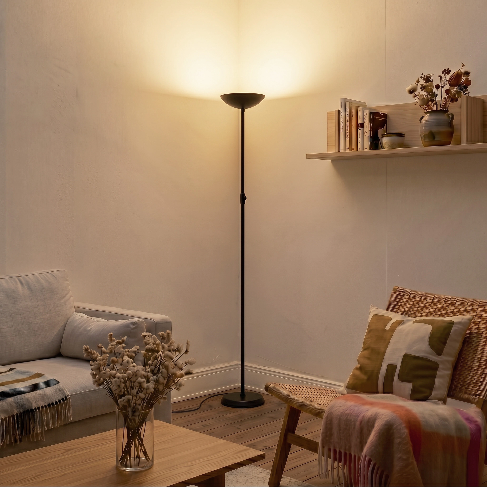 Brightech SkyLite Torchiere LED Floor Lamp