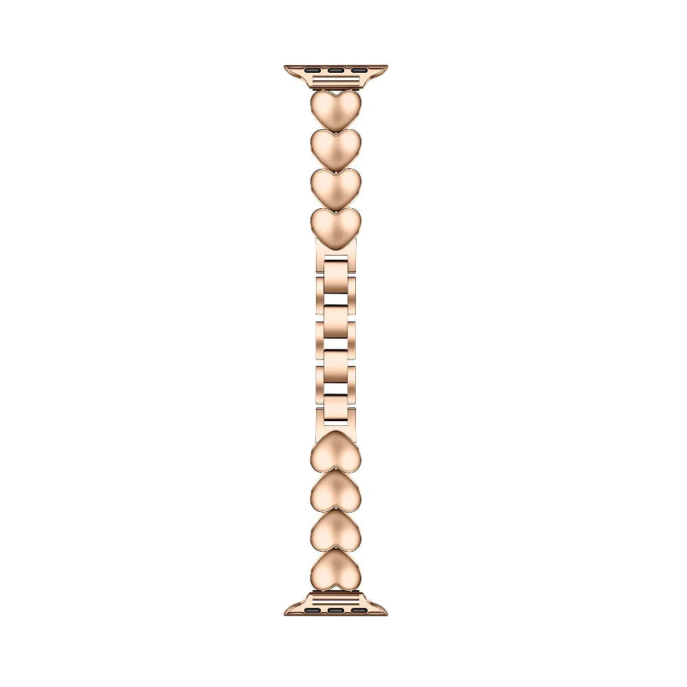 Posh Tech Womens Aphrodite Heart Stainless Steel Band for Apple Watch