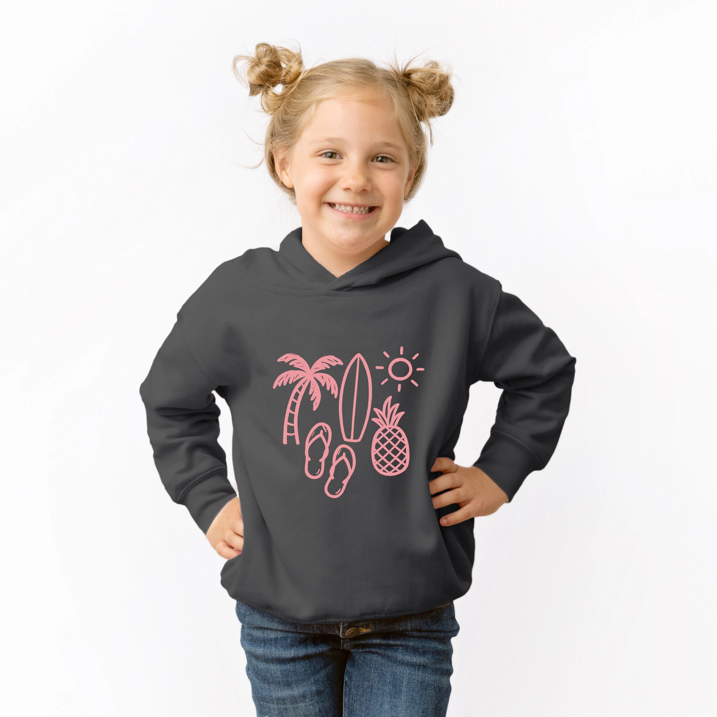 The Juniper Shop - Beach Elements Outline Toddler Hoodie