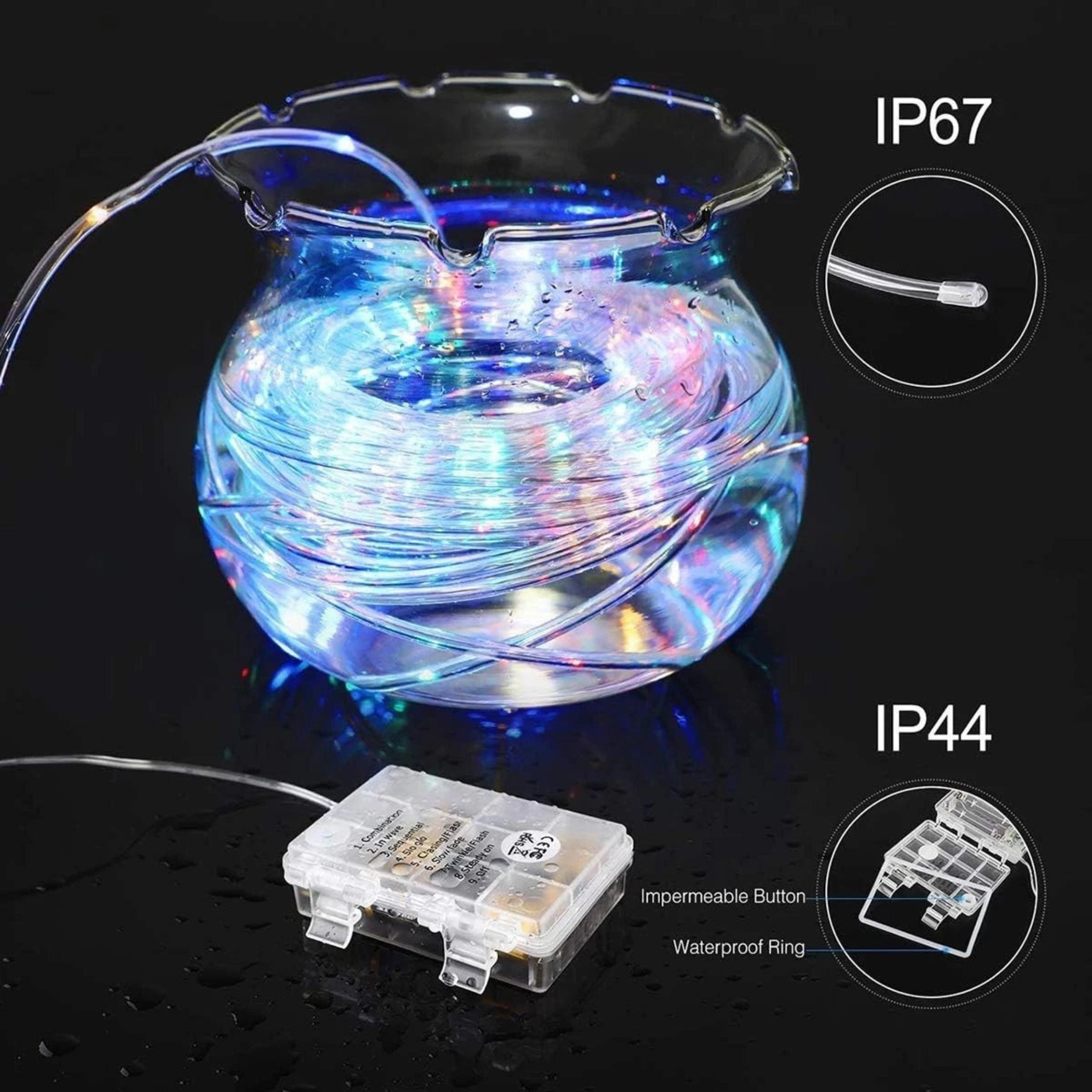 Home Collection 40 Ft 120 LED Battery Operated Fairy Rope String Lights