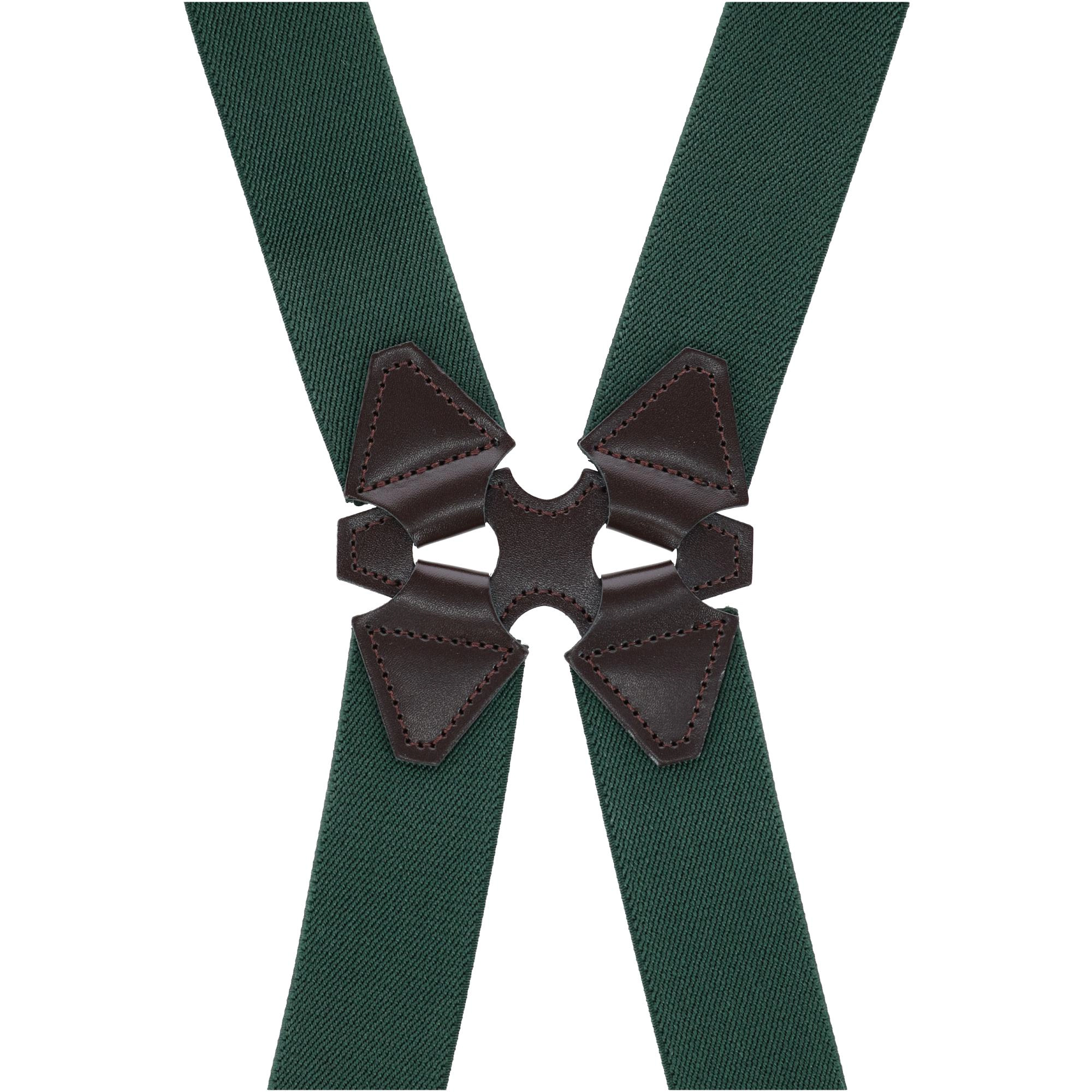 Aisenin Men's Elastic Solid Color Dress Ubee Side Clip Suspenders