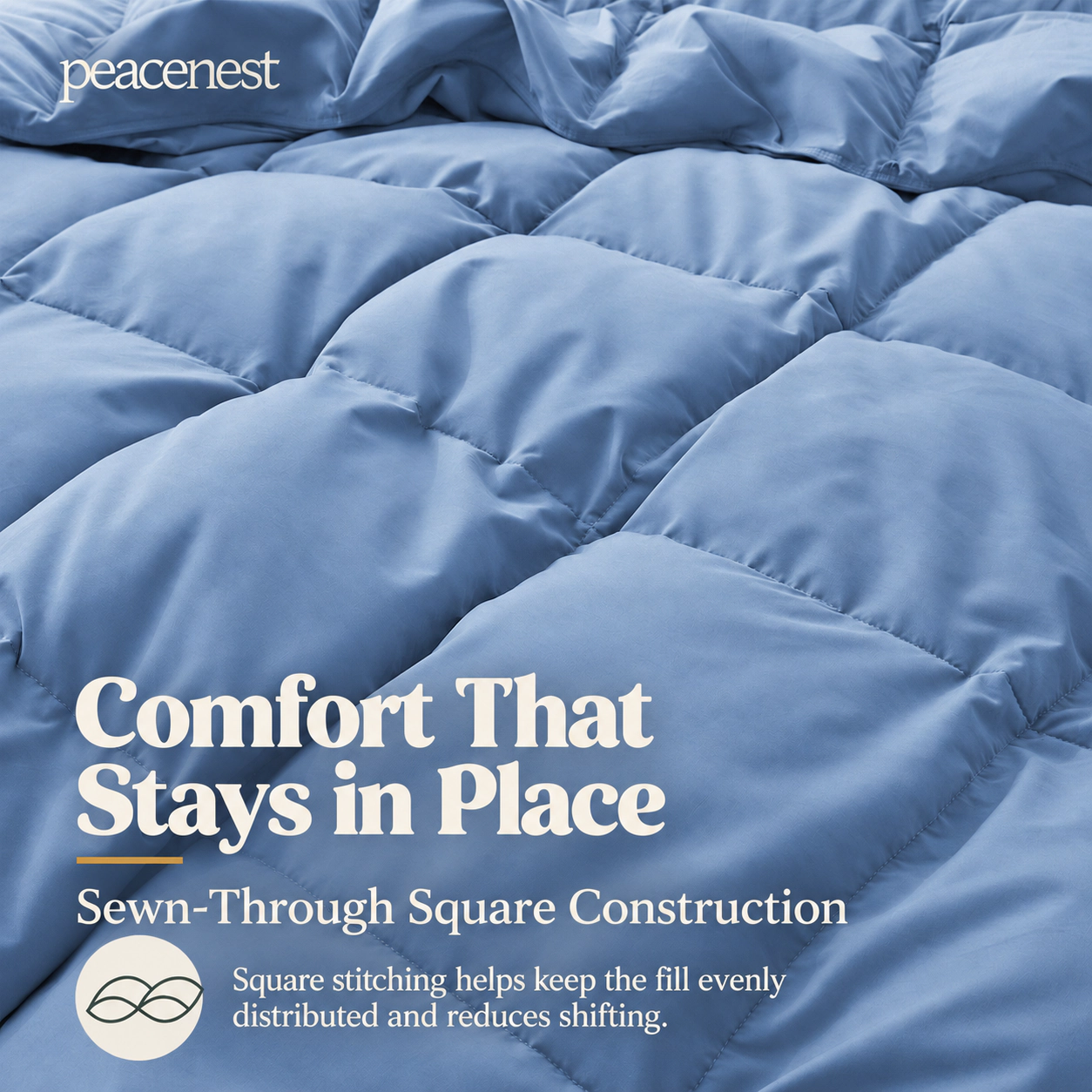 Peacenest All Season Goose Down Feather Fiber Comforter Duvet Insert