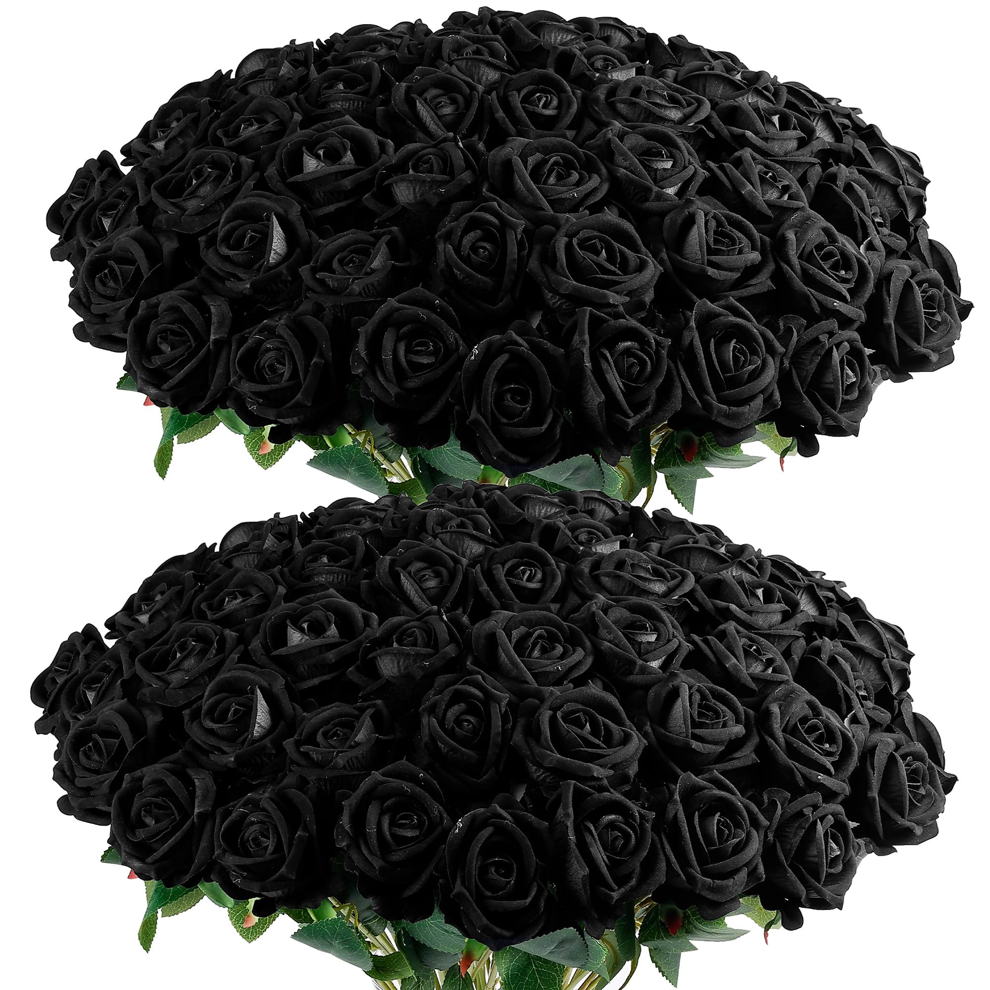 PUPWE 60Rose Artificial Flowers  Faux Silk Roses