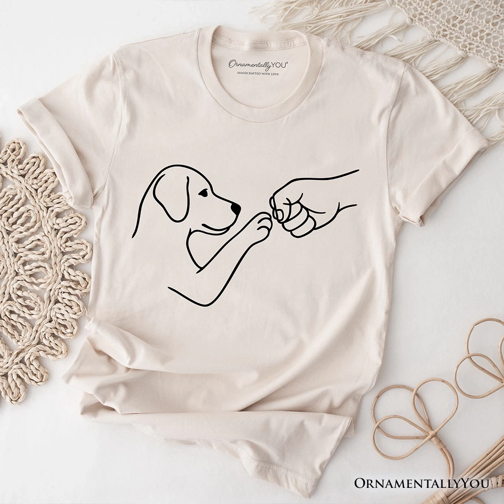 OrnamentallyYou Unisex Paw Friends Minimalist Line Art Dog T-Shirt