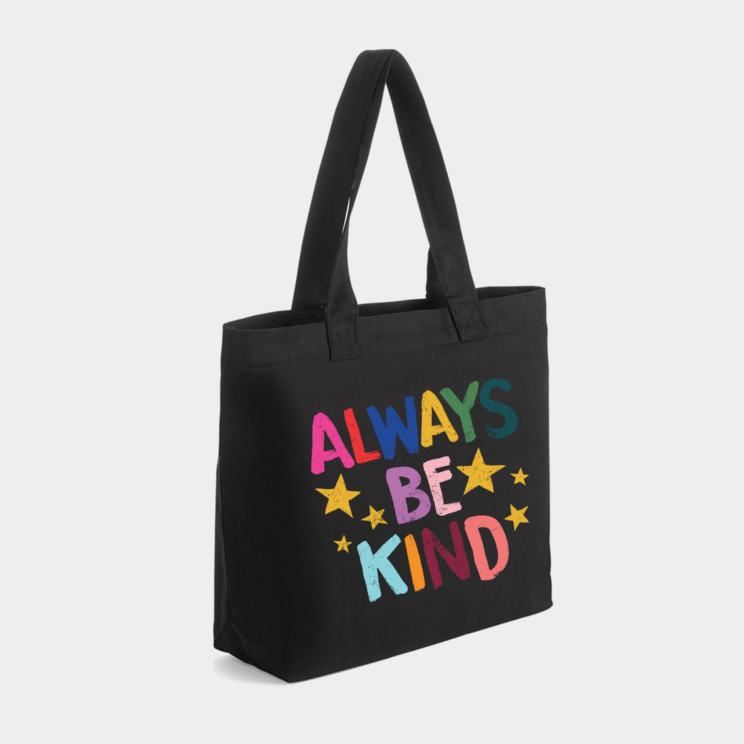 Simply Sage Market - Zippered Canvas Tote Always Be Kind Stars