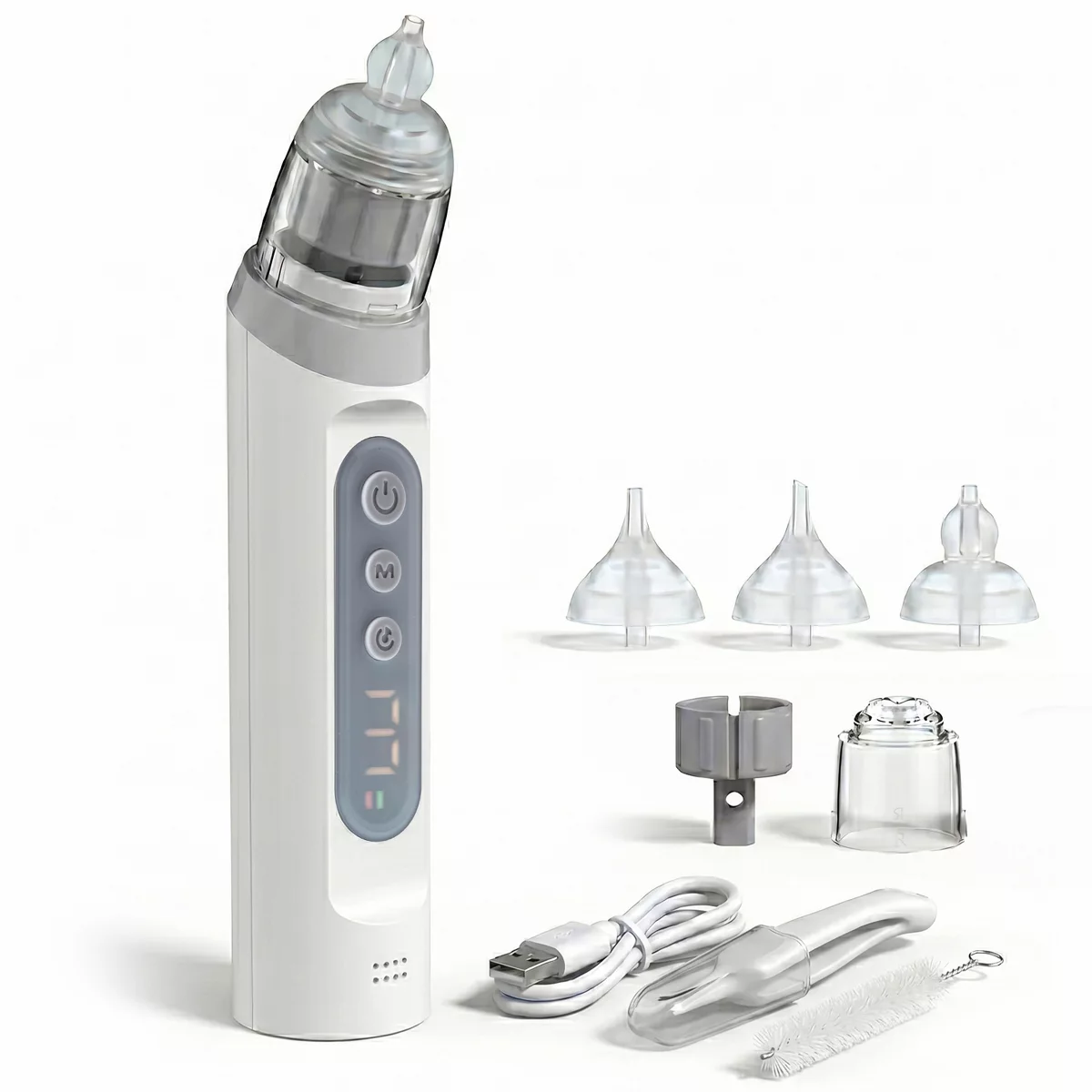 Sperric Electric Baby Nasal Aspirator w/ Soothing Music & Light, Adjustable Suction, 3 Silicone Tips, USB‑C Rechargeable