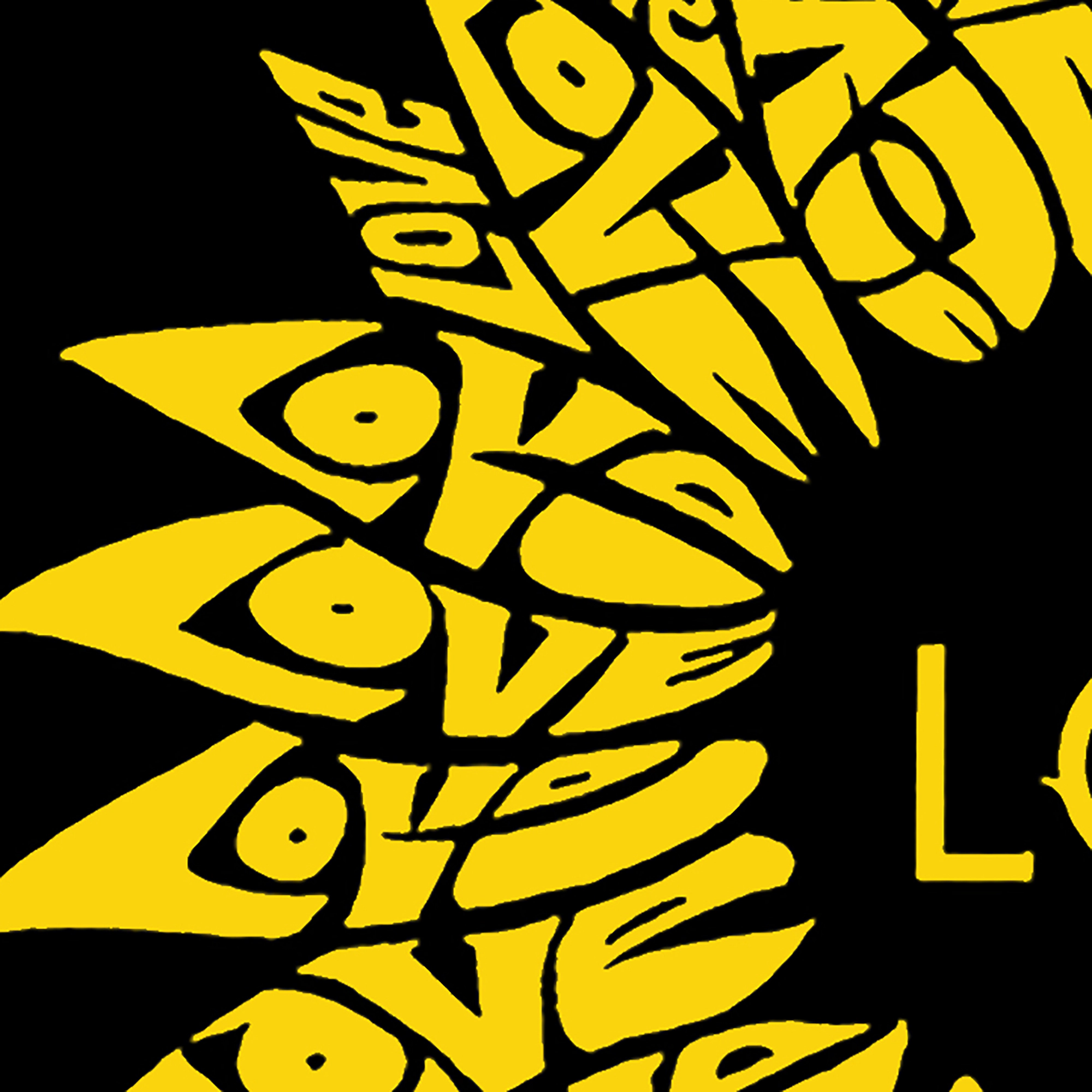 LA Pop Art Men's Cotton/Poly Blend Word T-Shirt - Sunflower Love