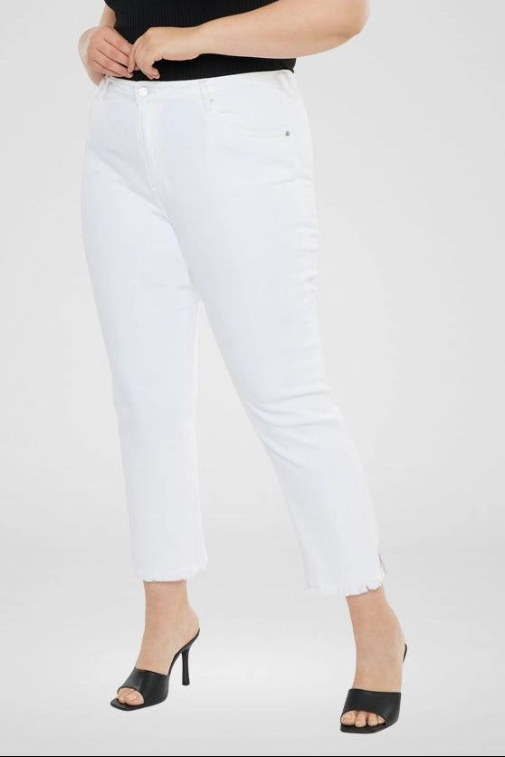 Kancan Women's Plus High Rise Slim Straight Jeans Rita