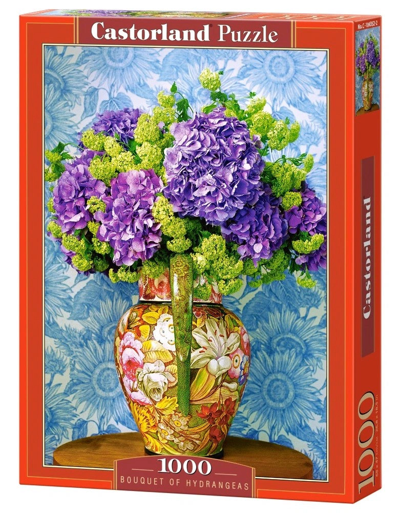 CASTORLAND 1000 Piece Jigsaw Puzzles, Bouquet of Hydrangeas, Floral still life, Classic, C-104352-2