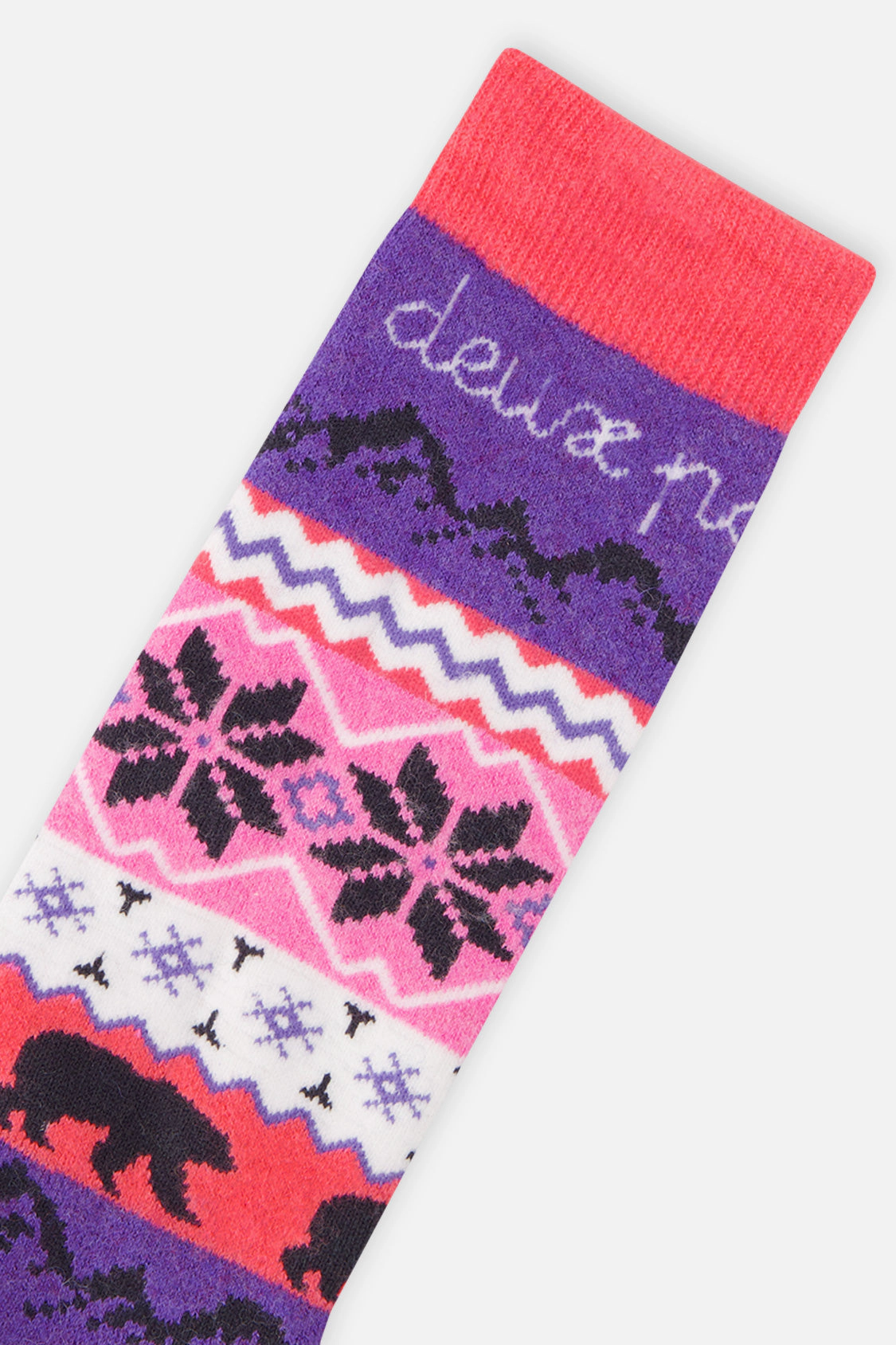 Deux par Deux Girls Nordic-Inspired Cushioned Ski Socks