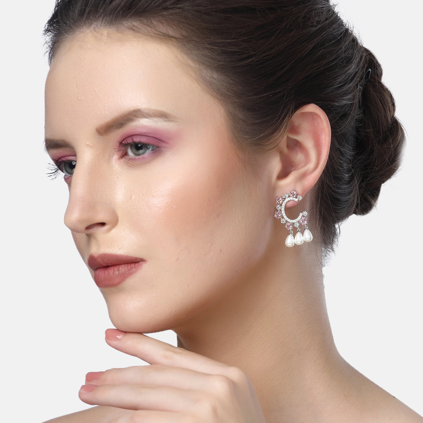 AGP PARIS Womens Diva C-Shaped Drop Earrings
