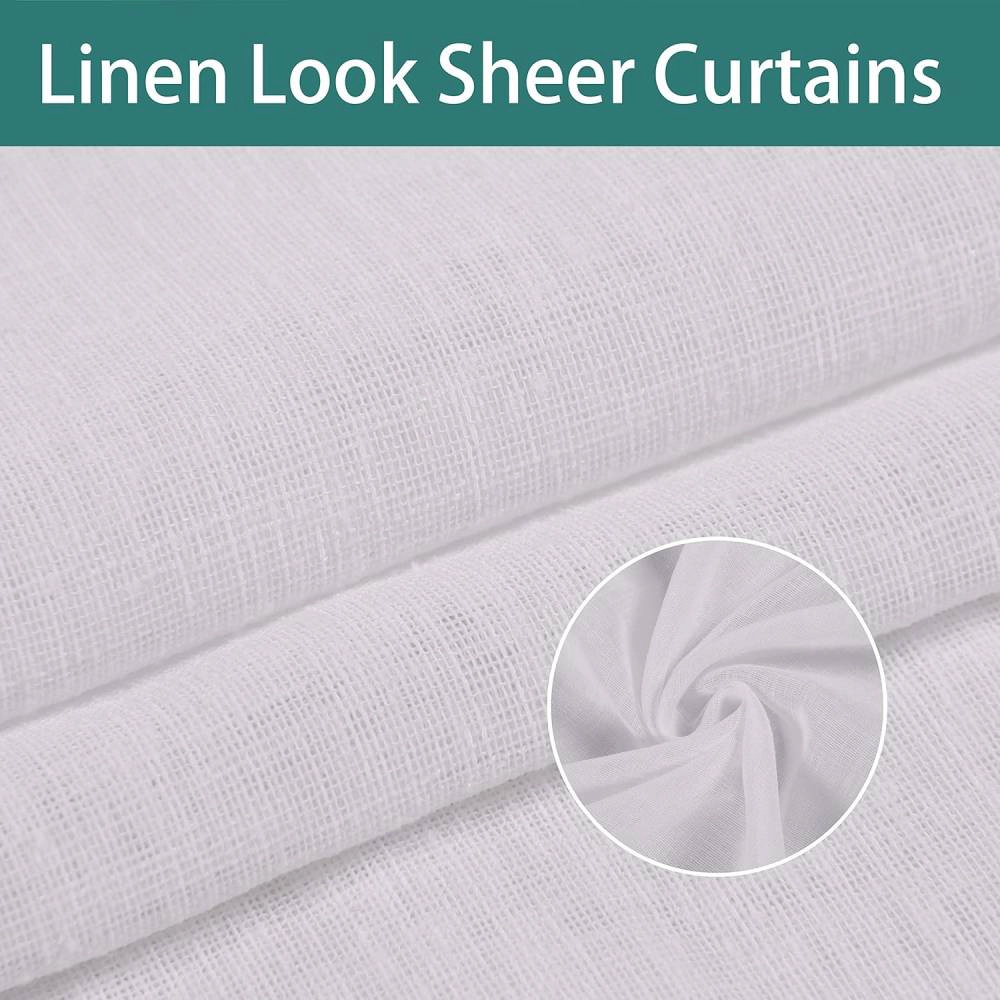 Radiant Essence Waterproof Linen Look Patio Curtains