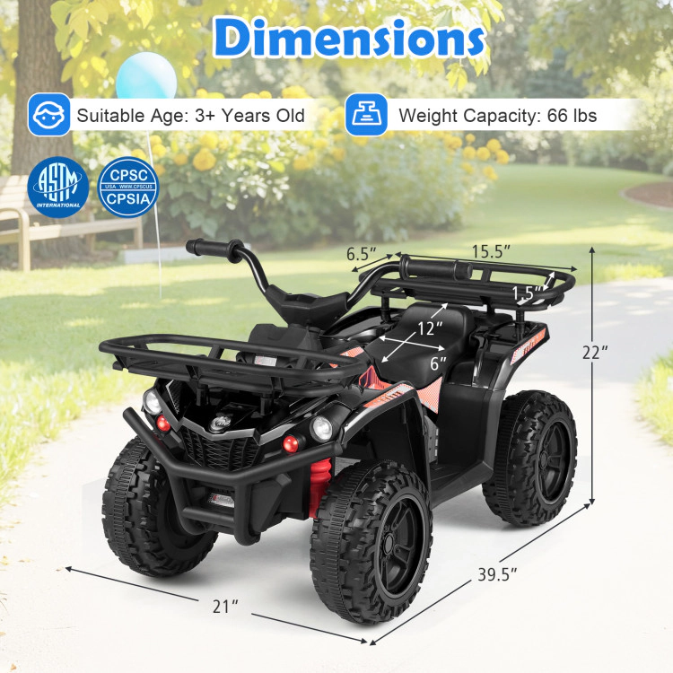 Hivvago 24V Electric Ride On Quad with LED Headlights