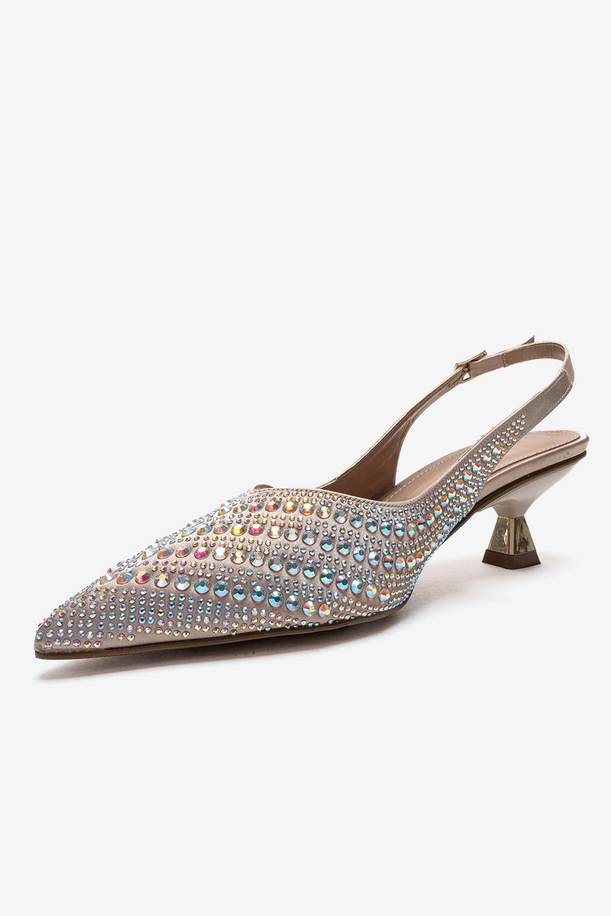 Prologue Shoes Womens Royale Embellished Kitten Heel Pump