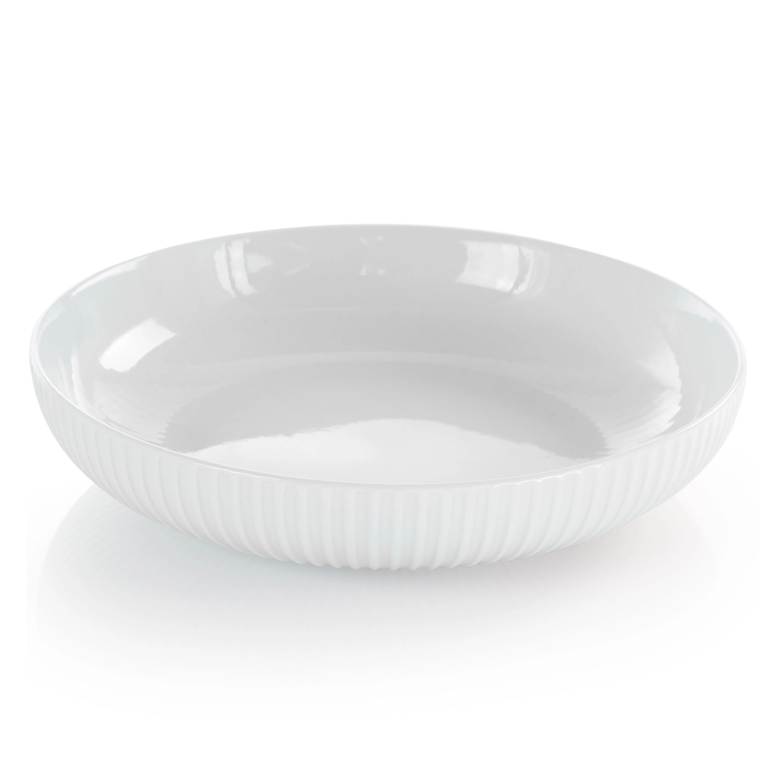 Elama Esme 4 Piece Porcelain Assorted Bowl Set in White