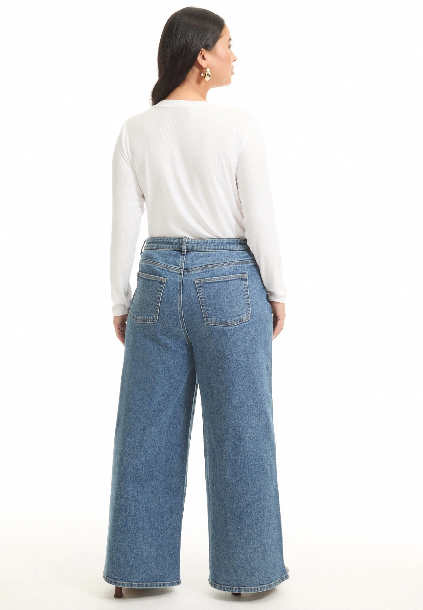 June & Vie Women's Plus Fit High-Rise Jeans