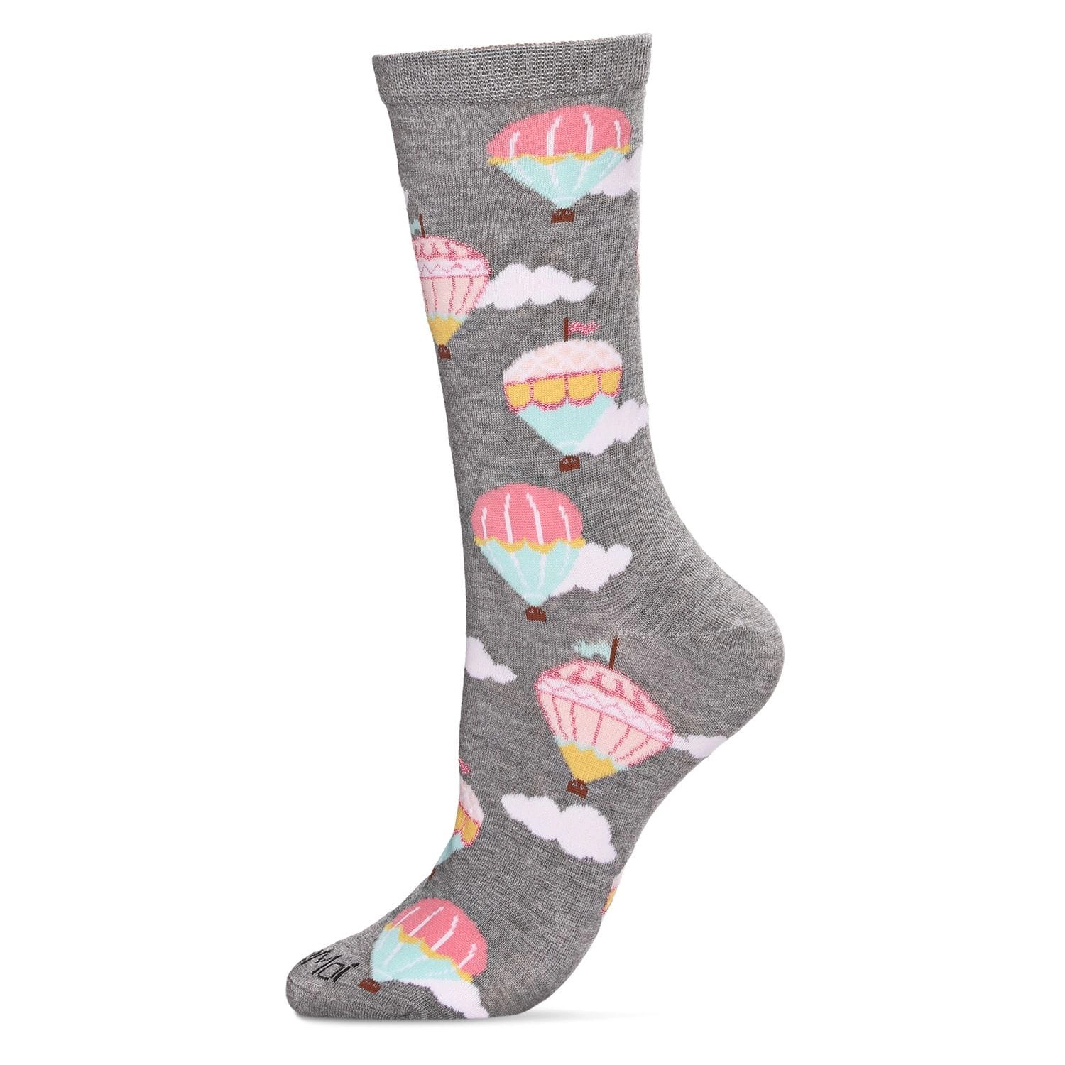 MeMoi Hot Air Balloons Bamboo Blend Crew Socks