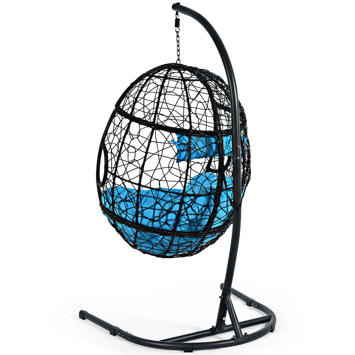 LJG Hanging Cushioned Hammock Chair with Stand