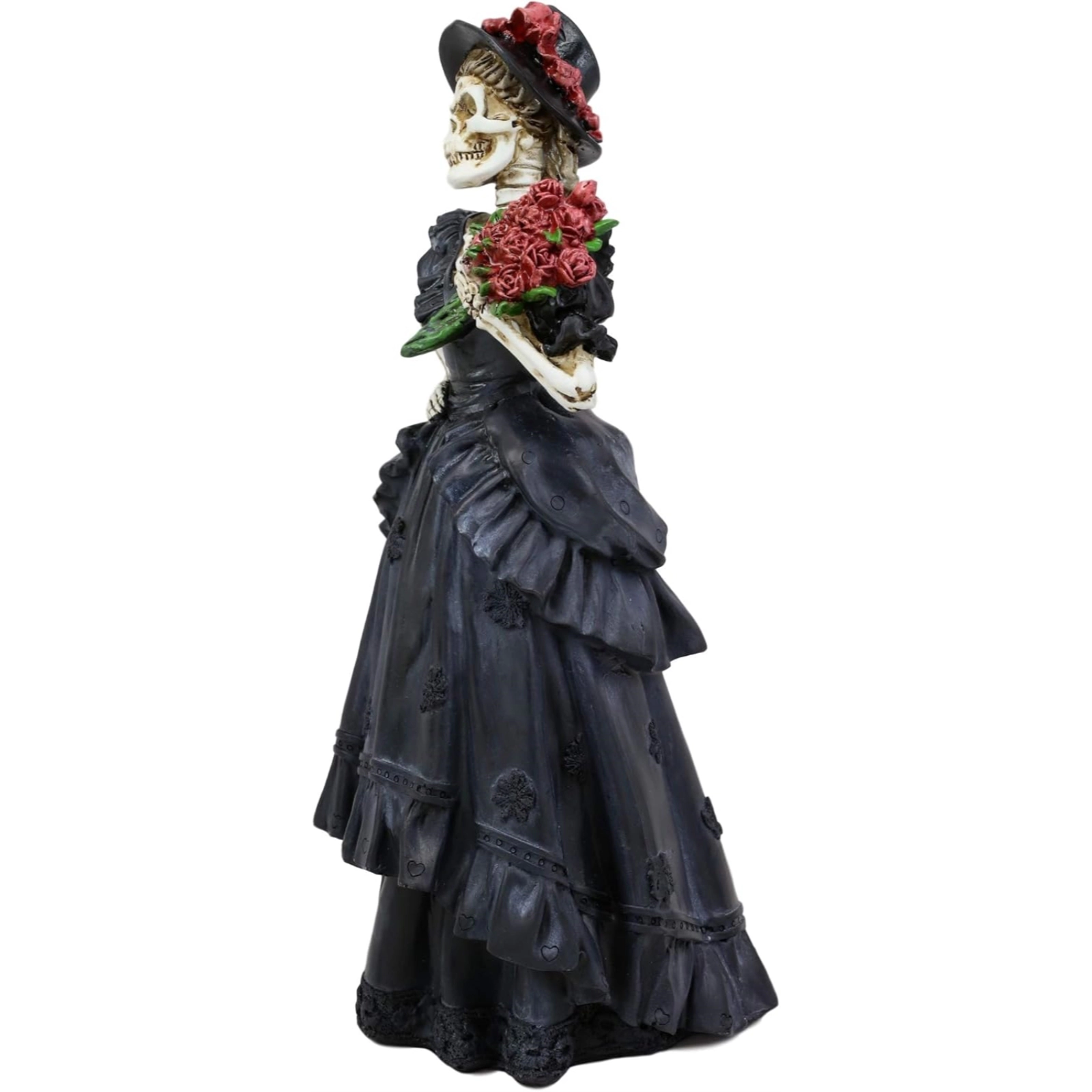 Pacific Giftware Day of The Dead Lady Bride with Renaissance Black Steampunk Figurine 12.5 inch
