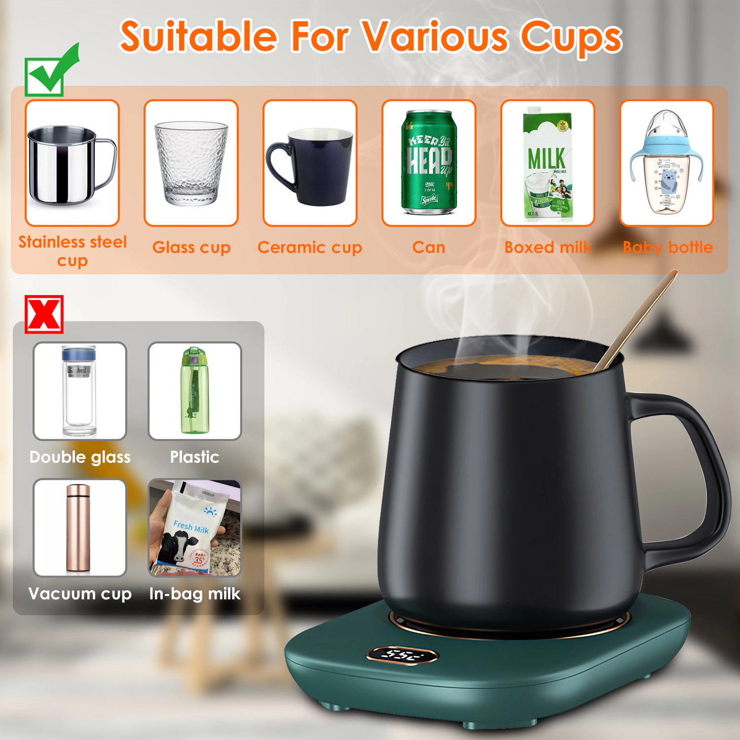 GBruno USB Electric Coffee Mug Warmer