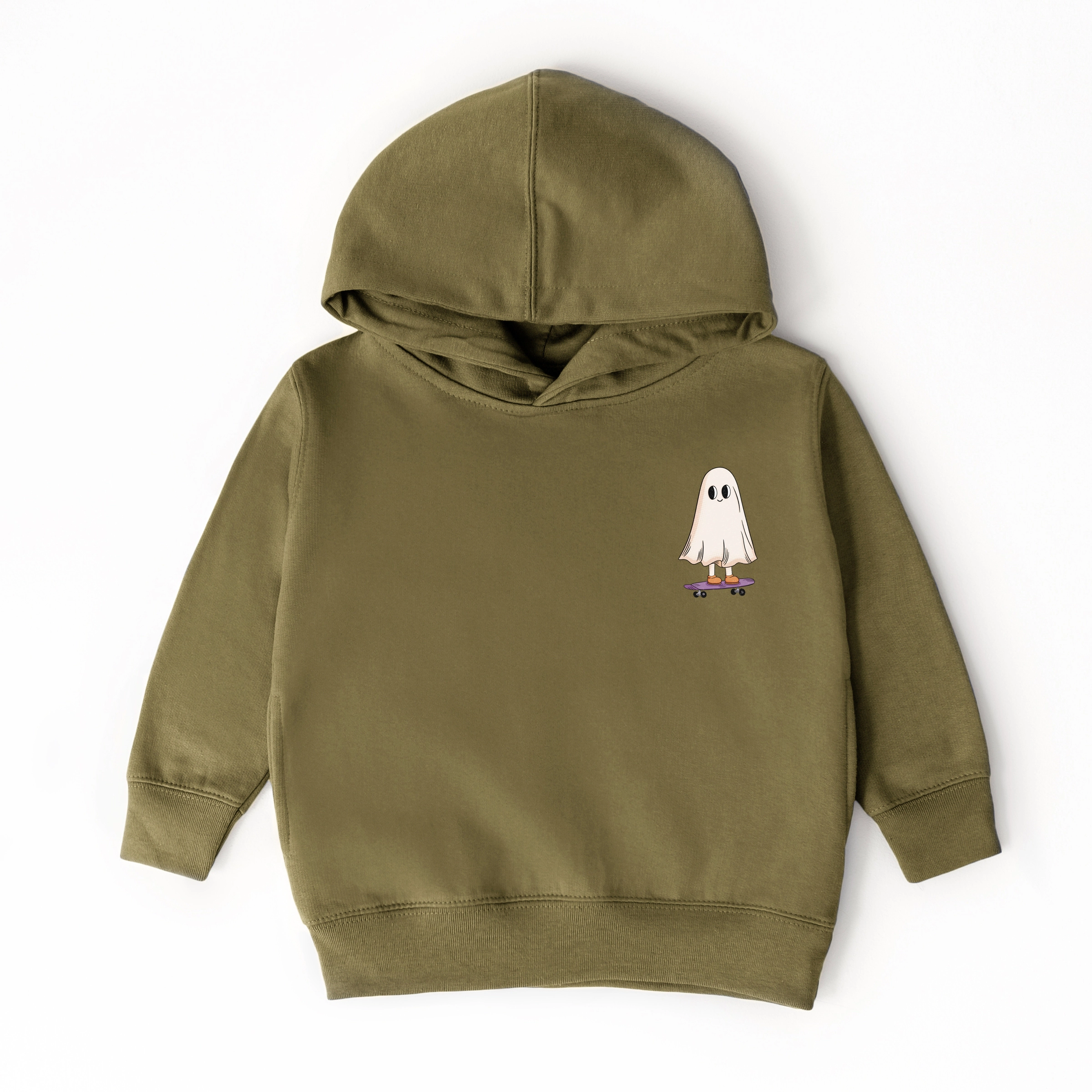 The Juniper Shop - Toddler Hoodie Spooky Dude Ghost Front And Back