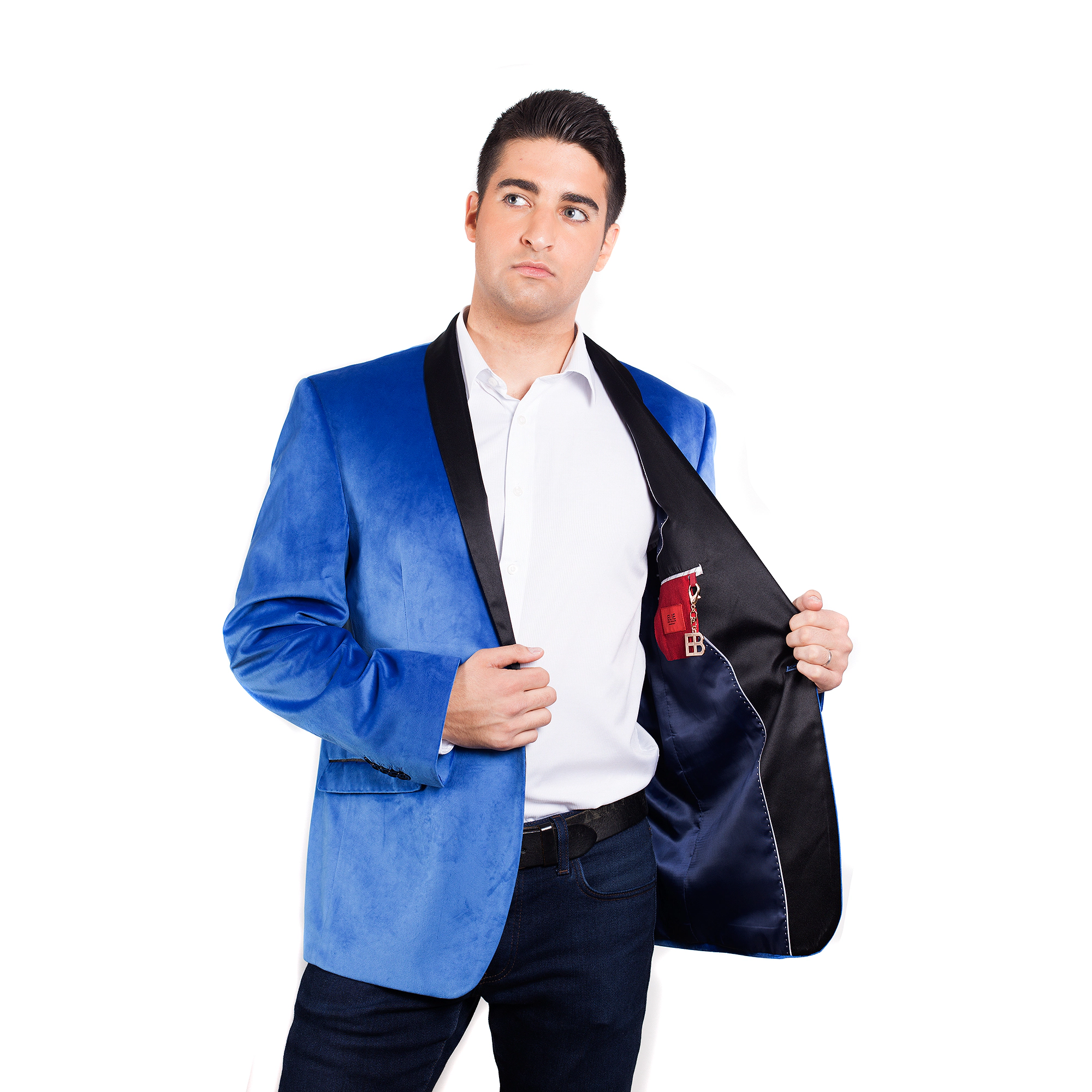 Elie Balleh Men's Slim Fit Velvet Tuxedo