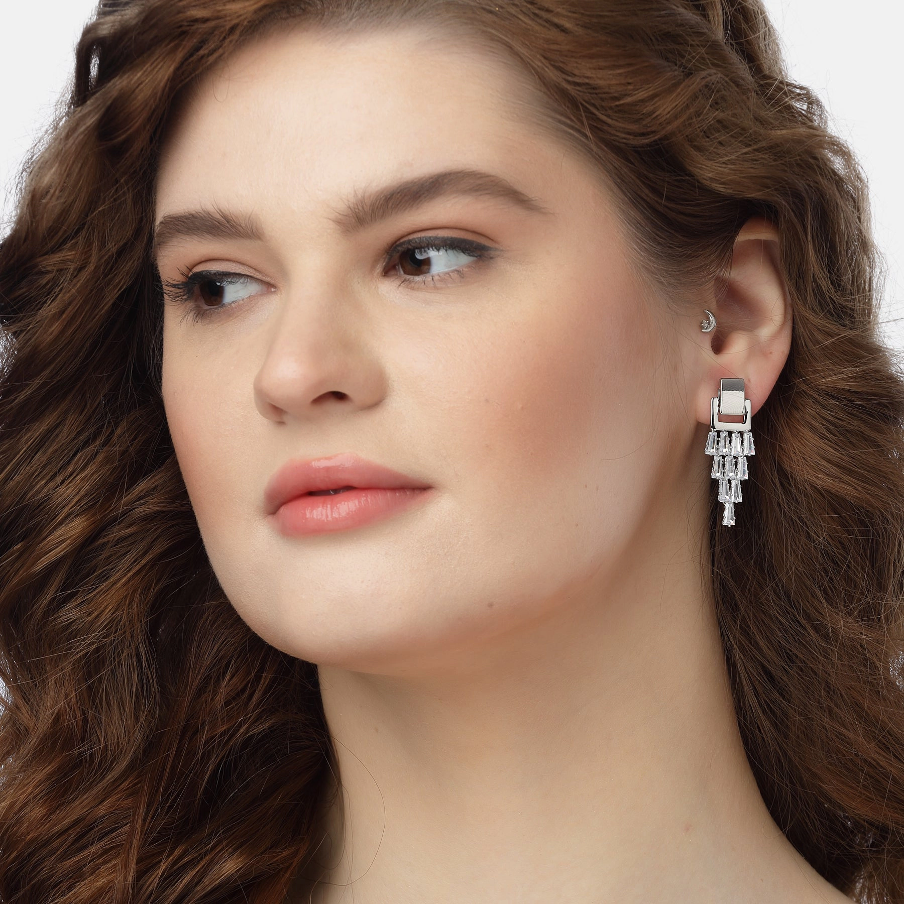 AGP PARIS Womens Radiant Cascading Drop Earrings