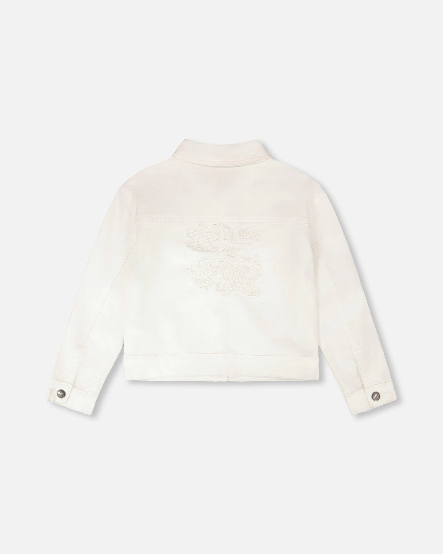 Deux par Deux Girls Denim Jacket with Embroidery