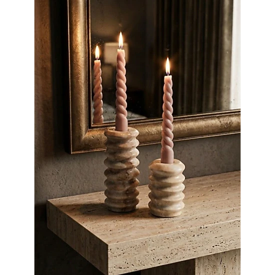 GAURI KOHLI Tracey Onyx Taper Candle Holders