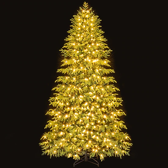 LJG Artificial Christmas Tree with LED Lights and PVC Mixed Branch Tips-7