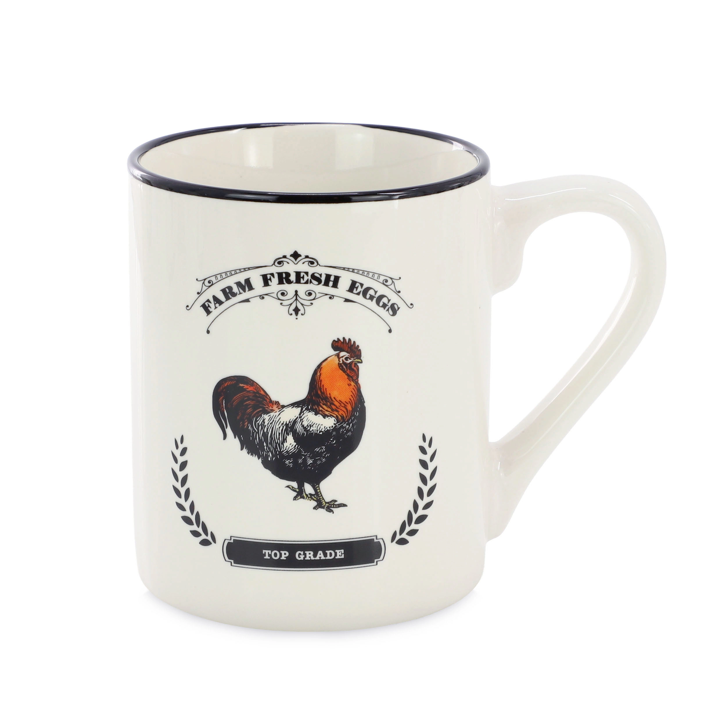 Gibson Homewares Barn Animals 17 Ounce Rooster 8 Piece Mug Set