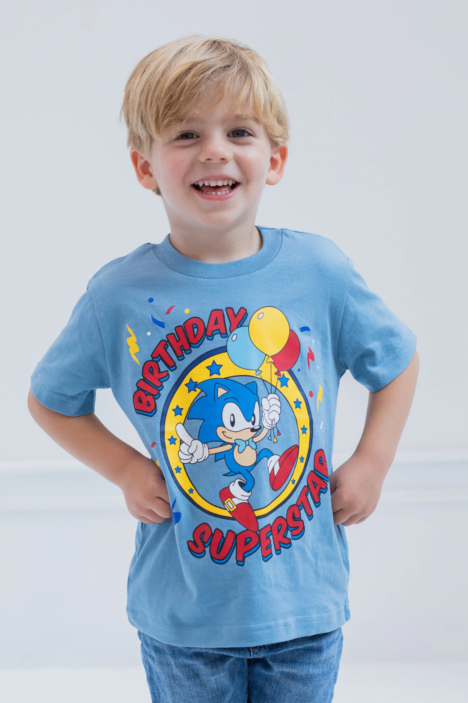 SEGA Sonic the Hedgehog Boys' Short Sleeve T-Shirt