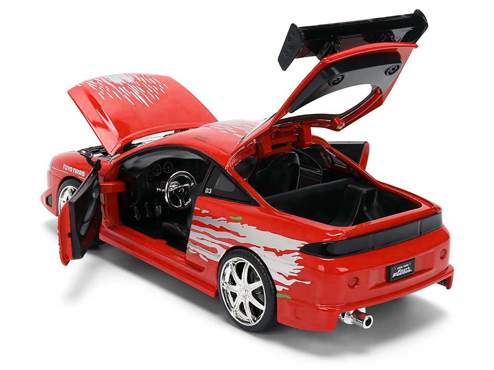 Jada Brian's Mitsubishi Eclipse Red with Graphics Remix "The Fast and The Furious" (2001) Movie "Fast &
