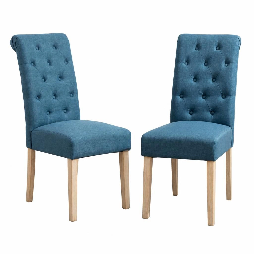 GOODSILO Upholstered Polyester Dining Chair Comfortable Seating, Set of 2