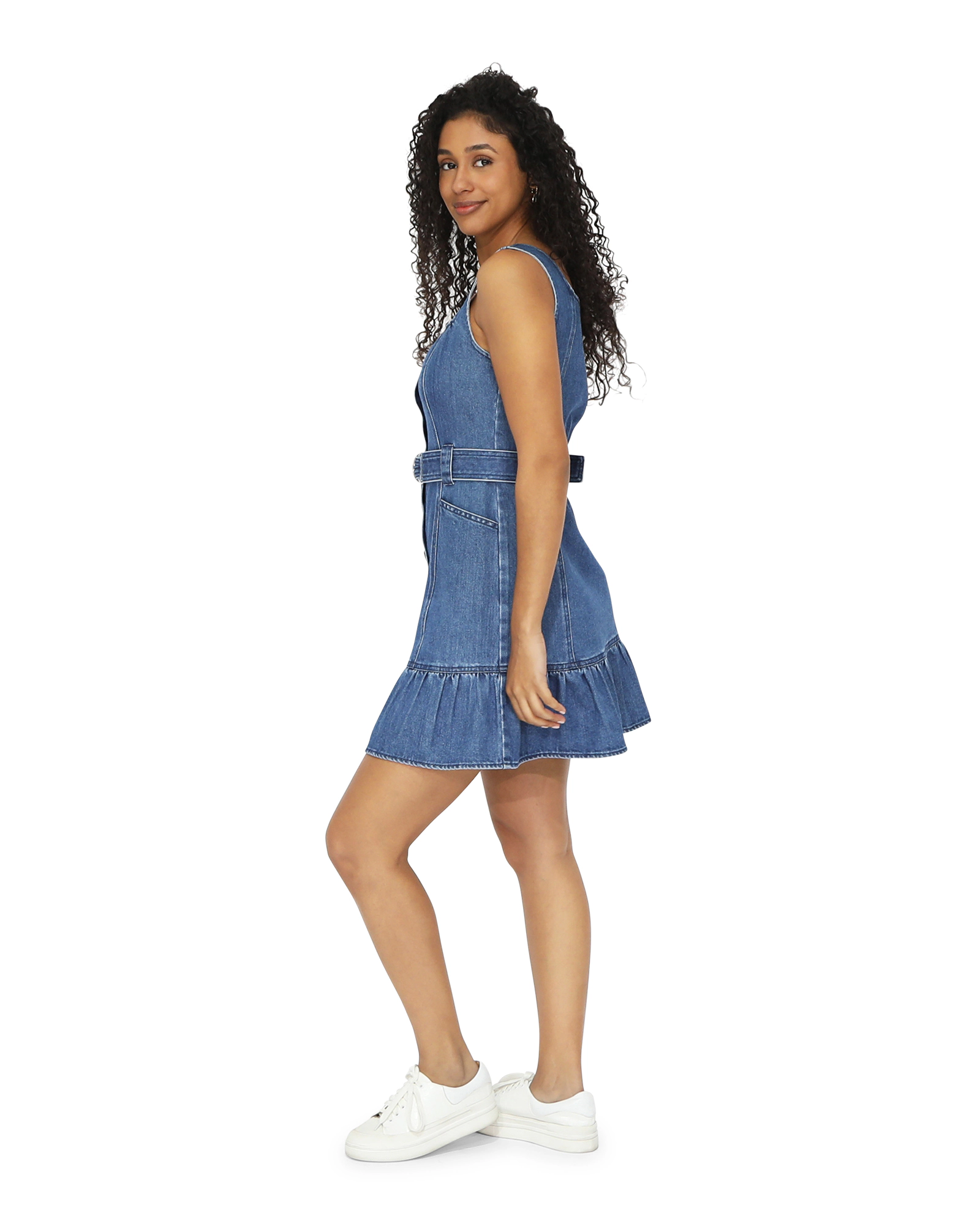 Belle & Bloom Womens Reunite Denim Mini Dress