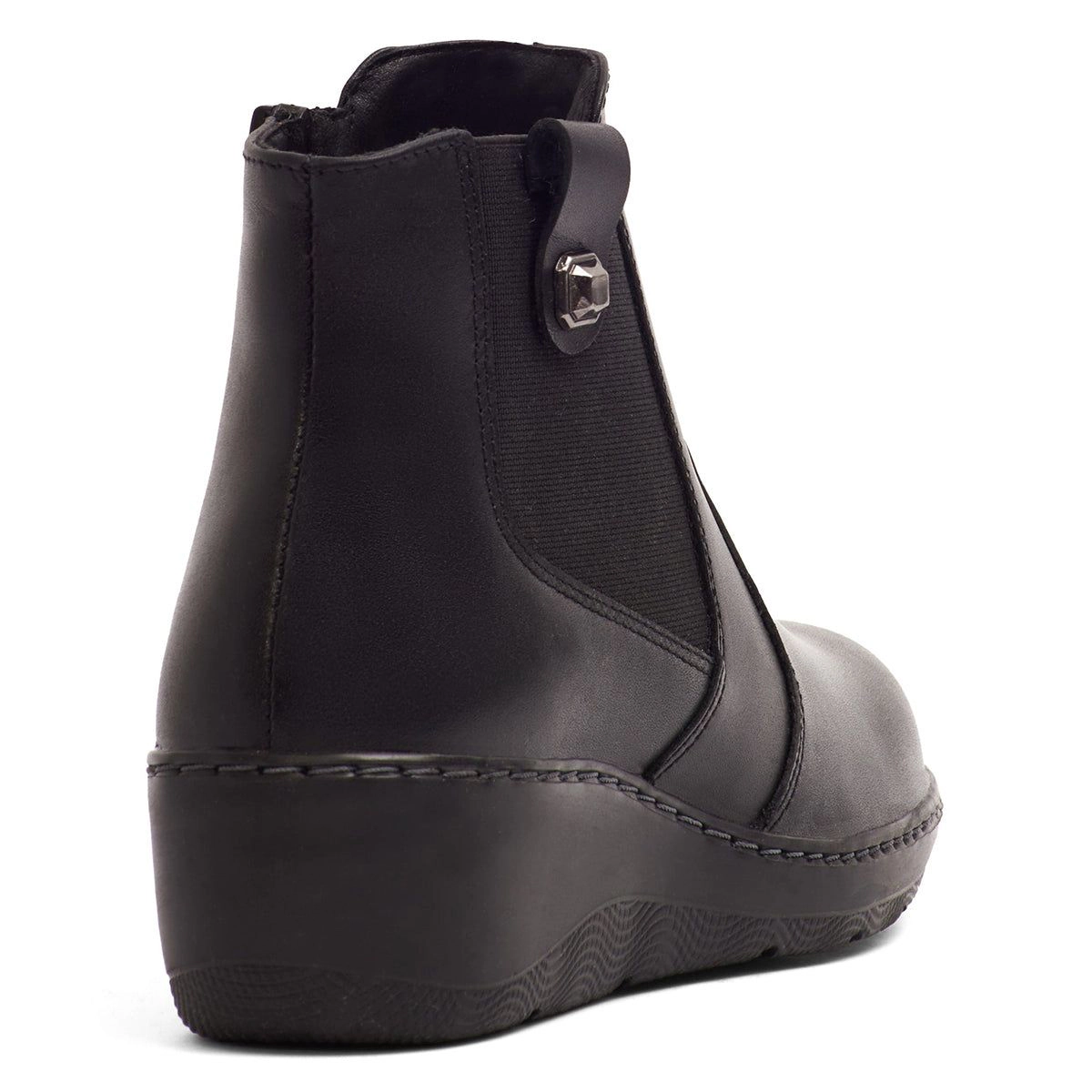 Andrea Exclusive Leather Wedge Booties