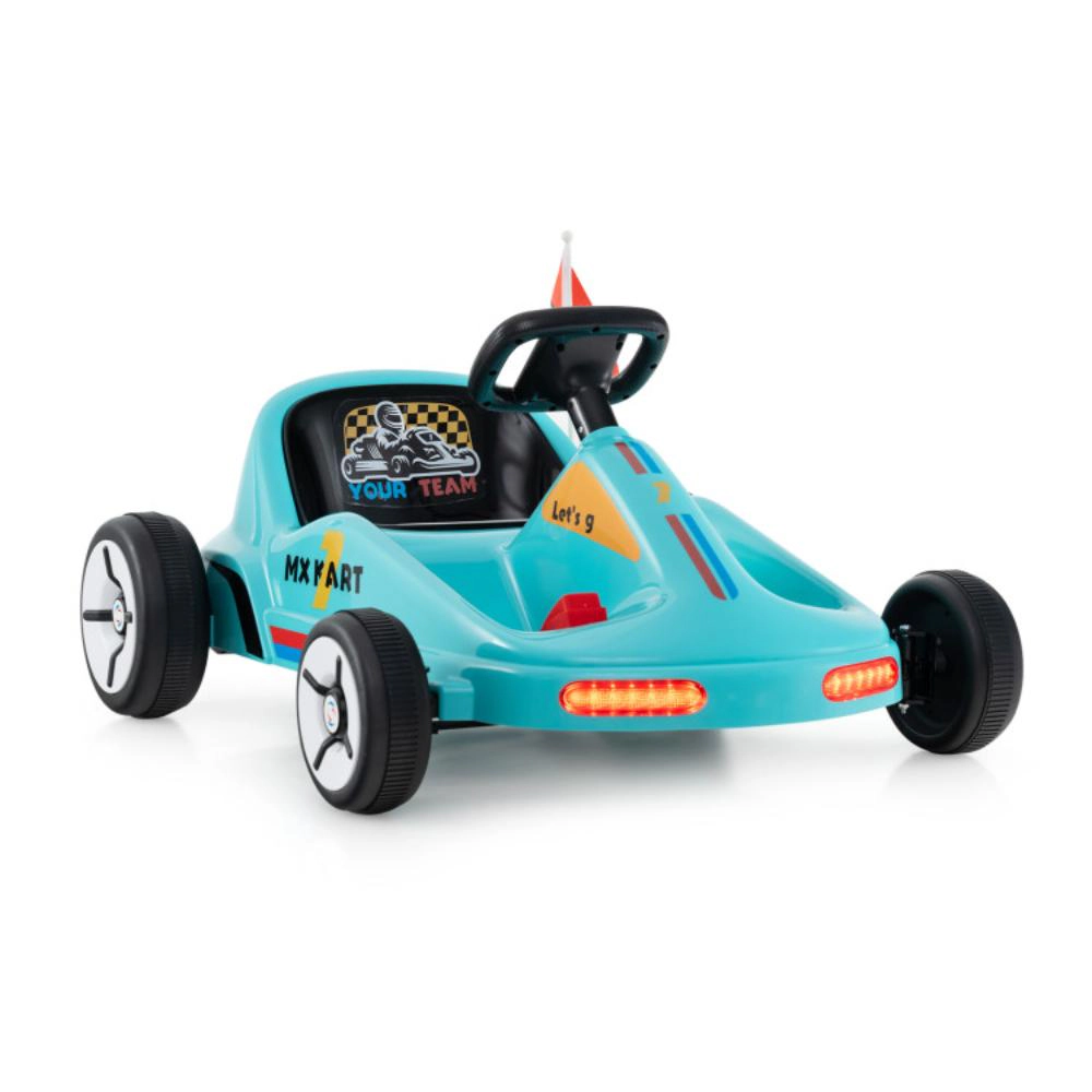 Hivvago 12V Electric Go Kart for Kids Race Toy with Remote Control and Music