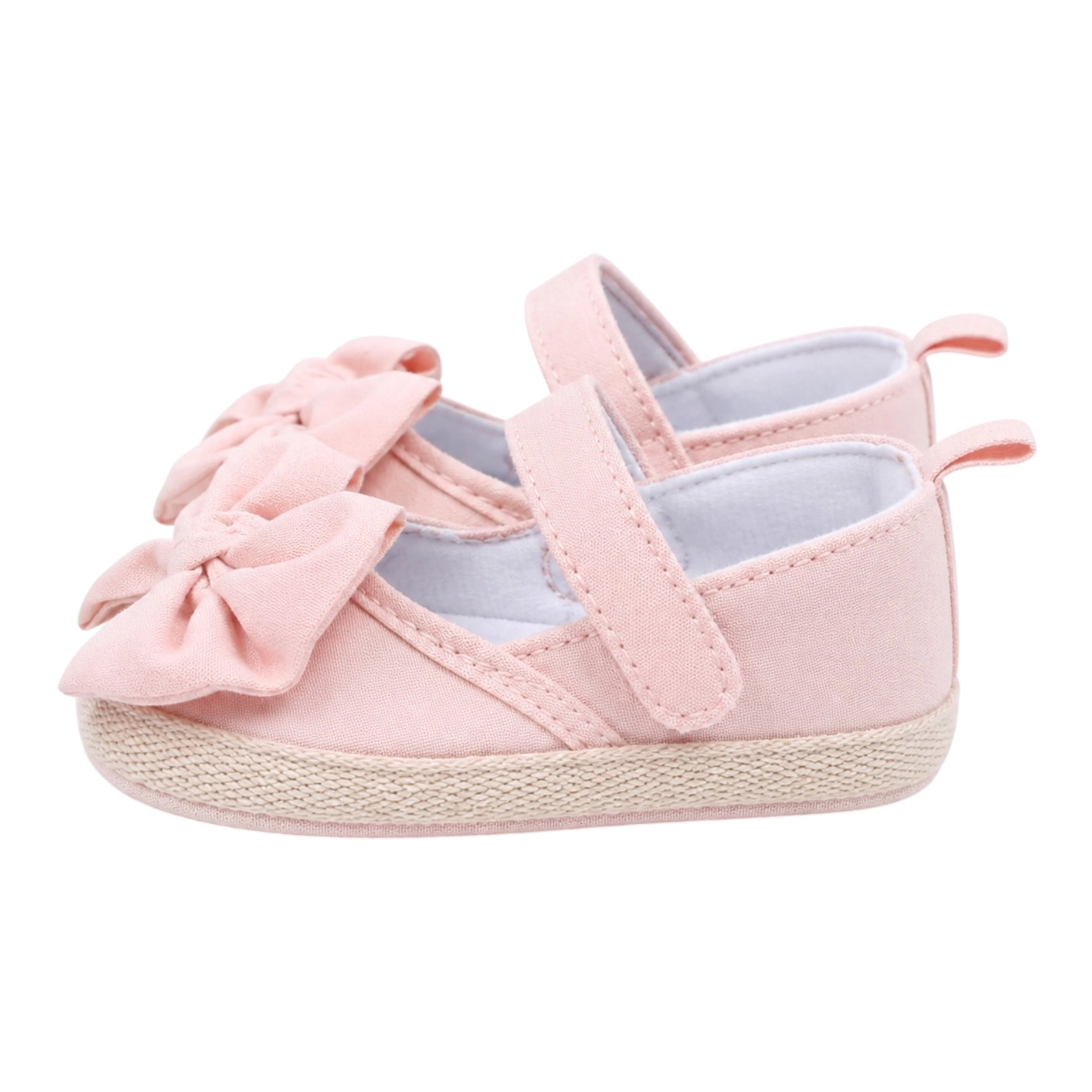 Laurenza's Baby Girls Chambray Bow Flats