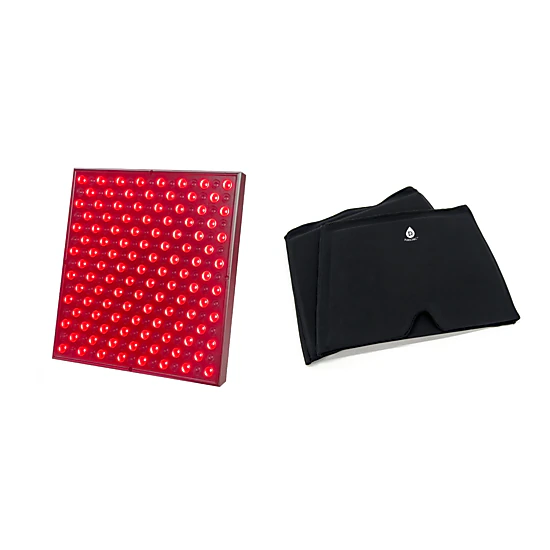 Pursonic Unisex LED Red Light Therapy & Recovery Set: Therapy Panel & Hot/Cold Gel Head Wrap