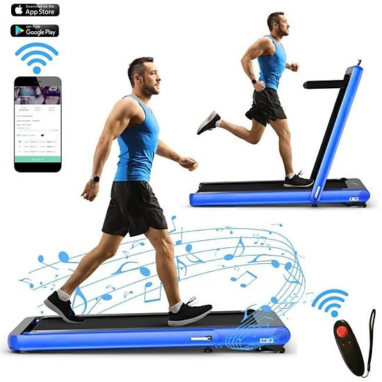 SUGIFT Navy 4.75-HP 2-in-1 Folding Treadmill with 49-in Running Belt 58-in W 31-in D 265-lb User Capacity