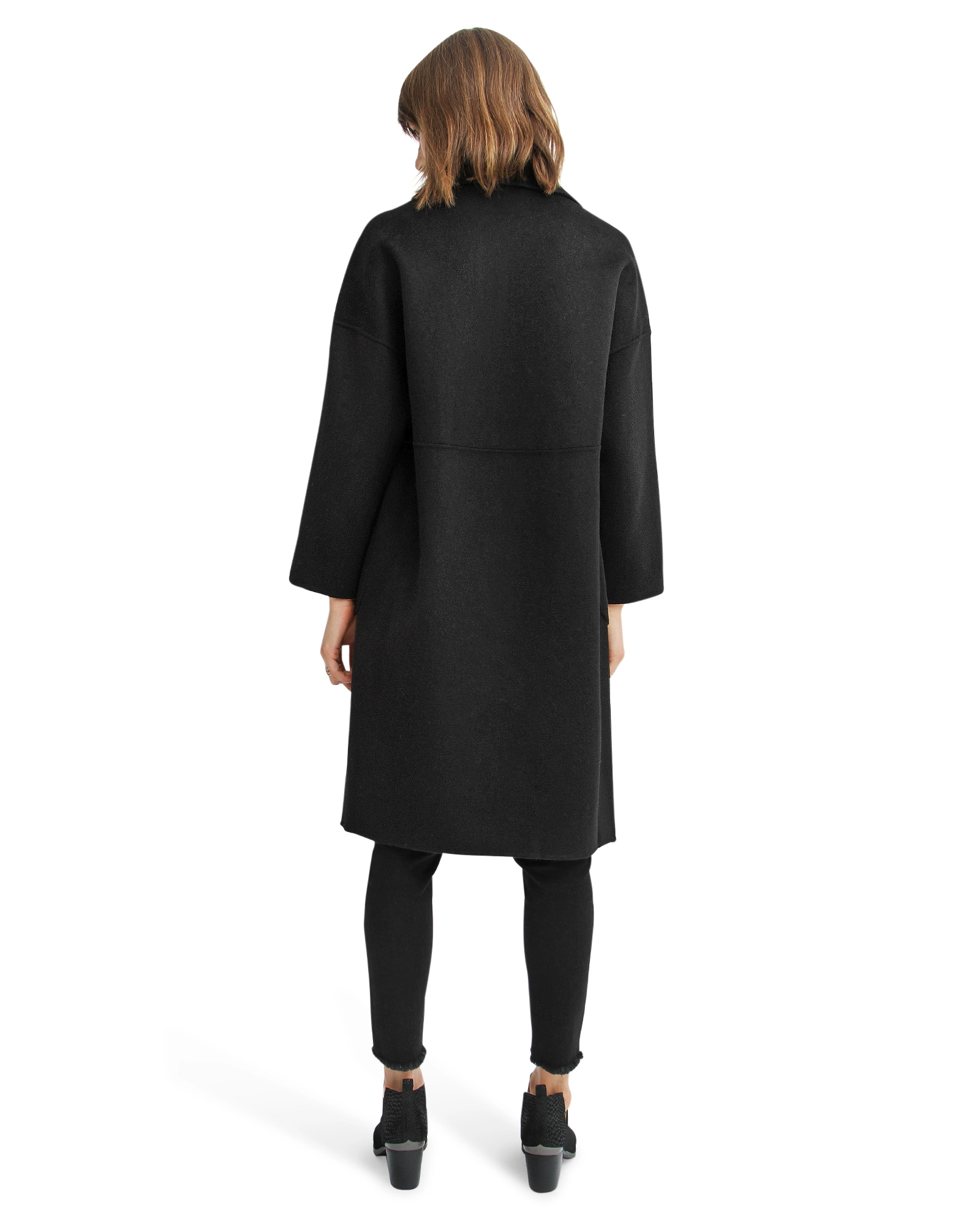 Belle & Bloom Womens Publisher Double-Breasted Wool Blend Coat