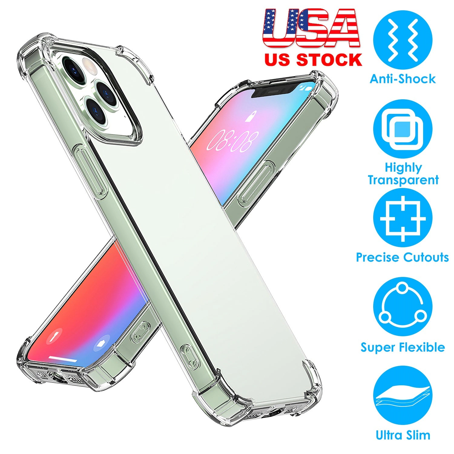 GBruno Clear Shockproof Phone Case For IPhone