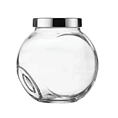 Home Collection 75.5 oz Glass Food Storage Jar with Airtight Metal Lid