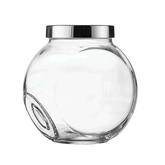Home Collection 75.5 oz Glass Food Storage Jar with Airtight Metal Lid