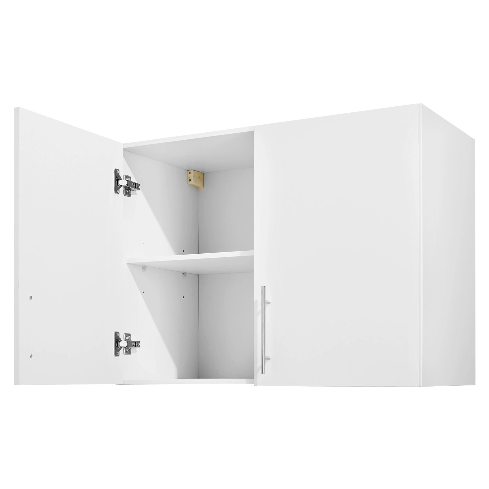 HONGGE Laundry Room Wall Cabinet, 2-Tier Wall Mounted Cabinet with Adjustable Shelf, Cupboard Storage for Kitchen