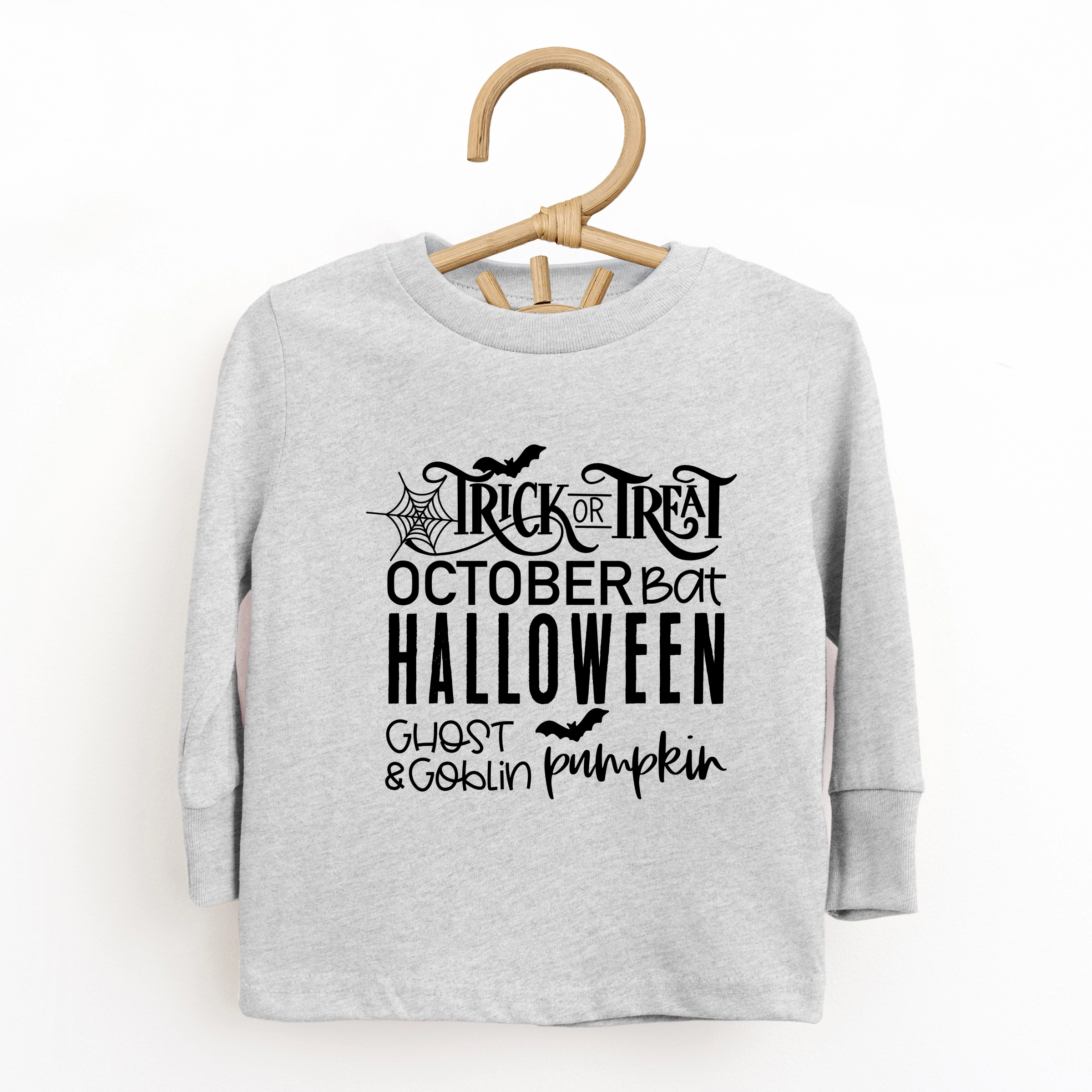 The Juniper Shop - Toddler Long Sleeve Graphic Tee Halloween Sayings