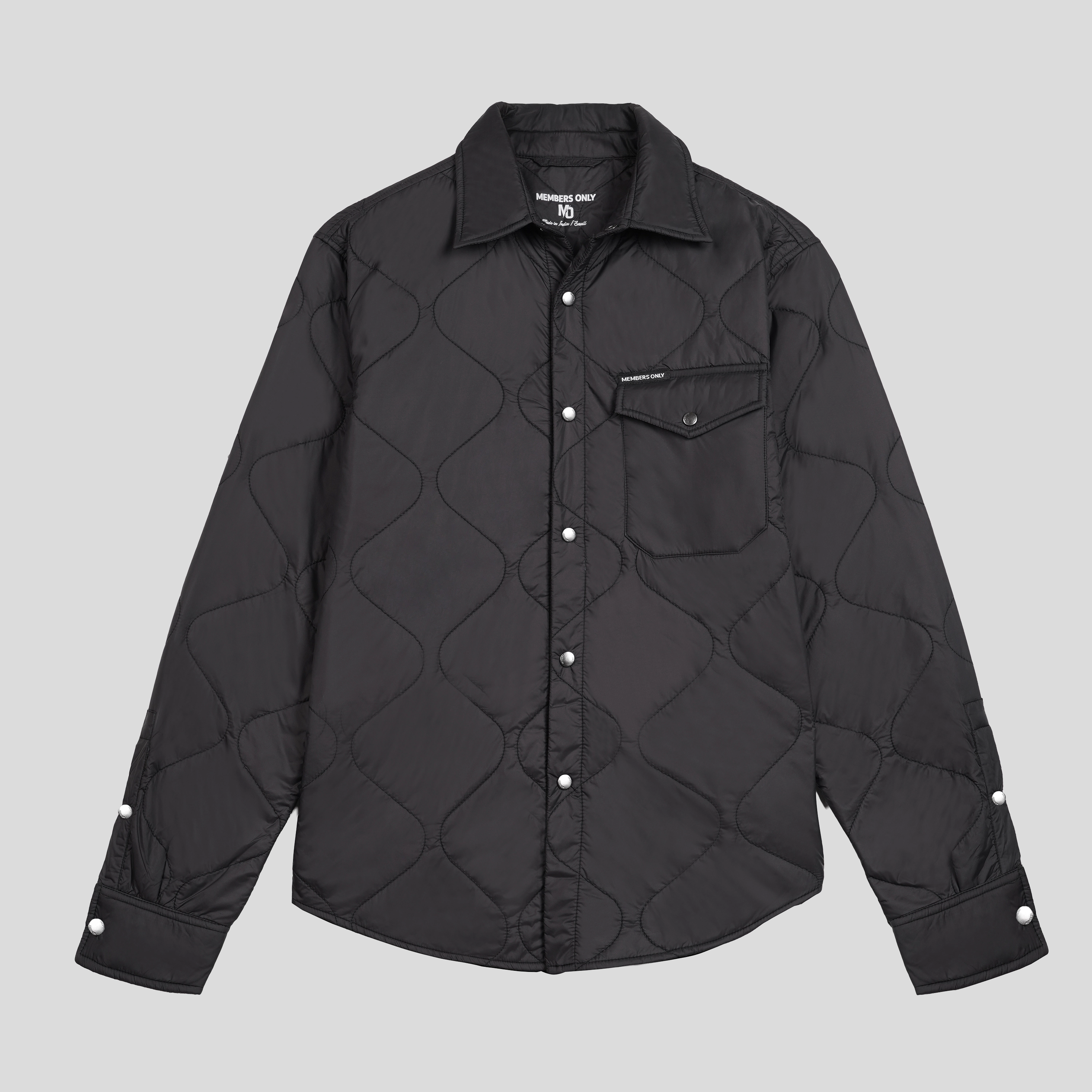 Members Only Men's Quilted Shirt Jacket