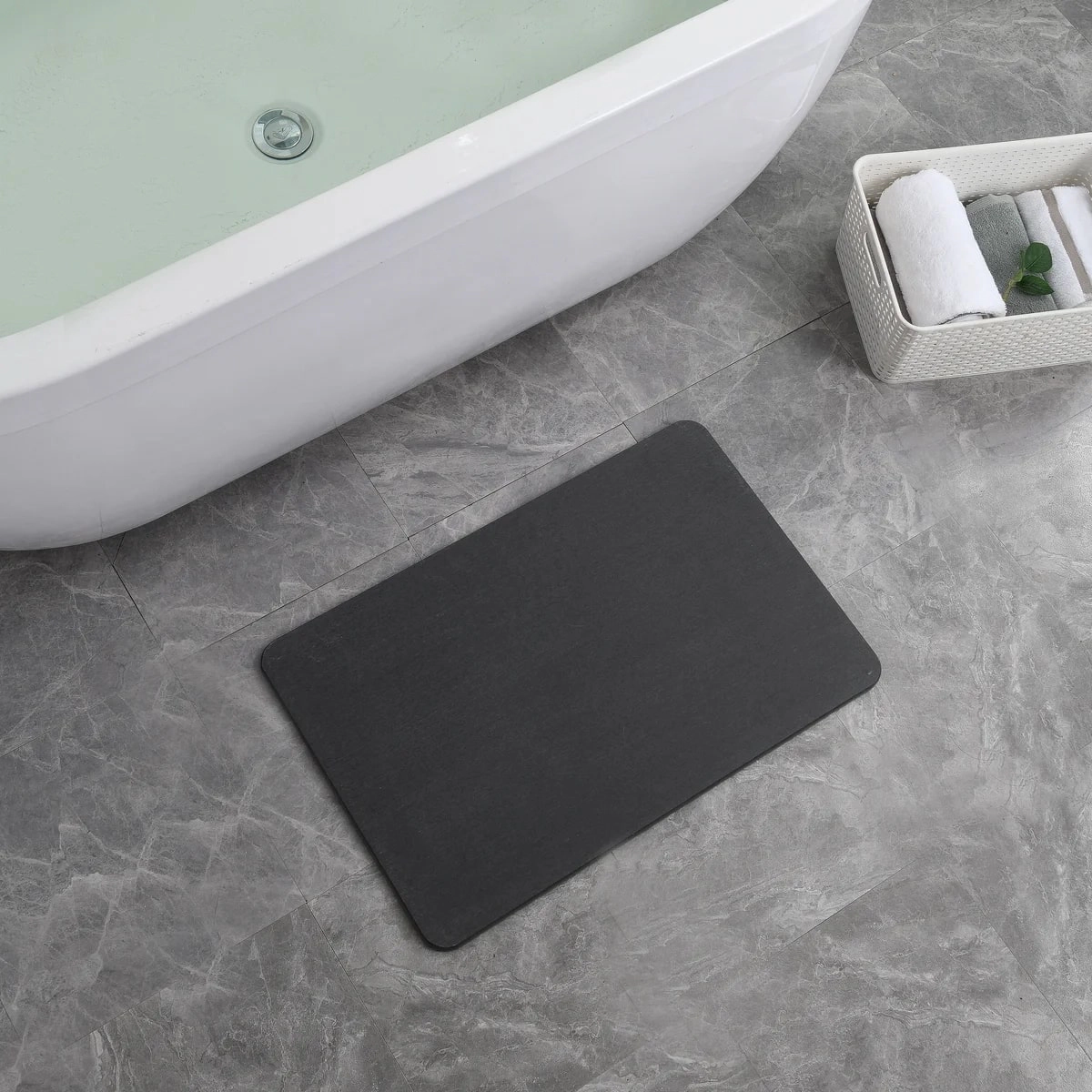 Mint Diatomaceous Quick Drying Stone Bath Mat