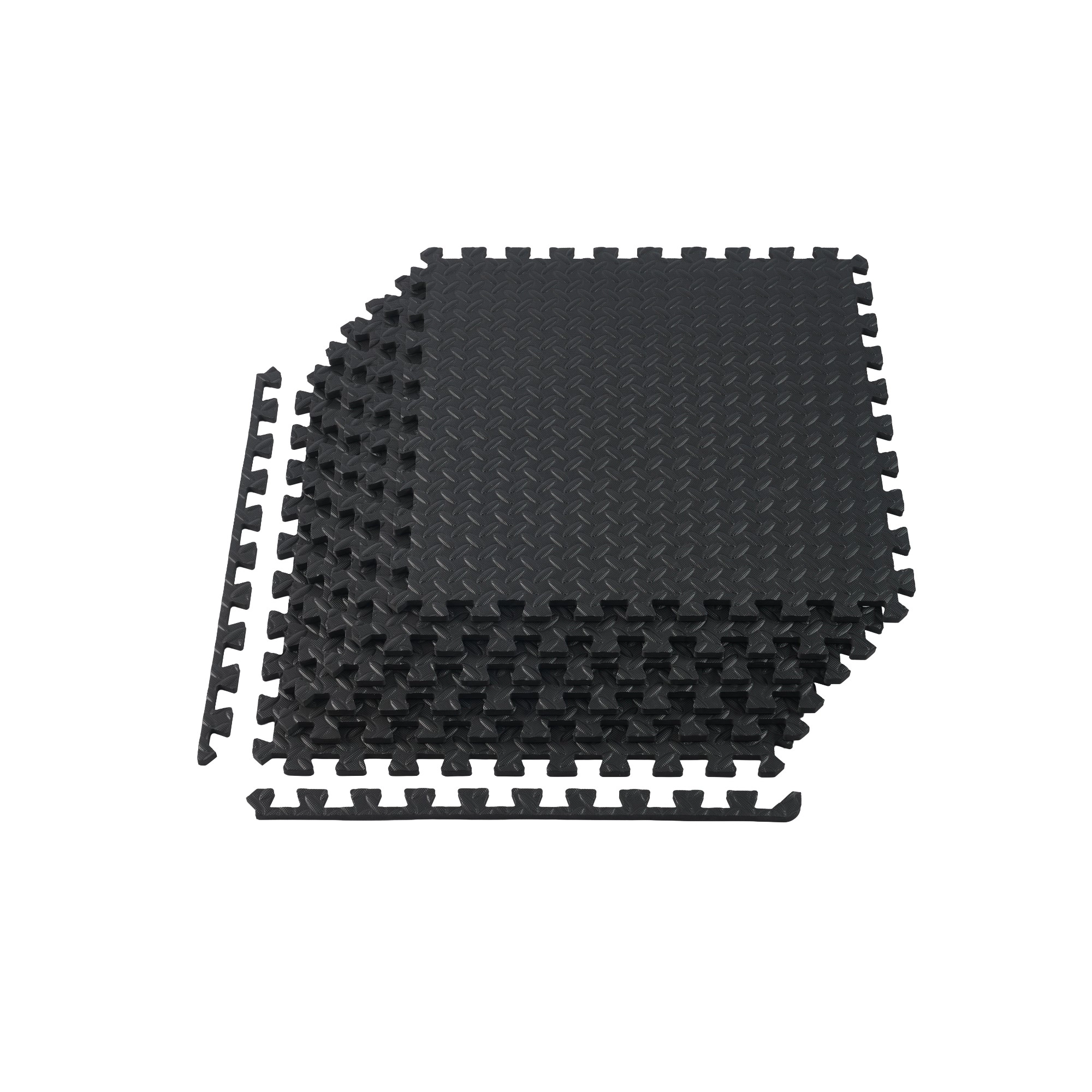 Sweet Home Collection EVA Foam Floor Tiles, 24 Sq. Ft. Interlocking Puzzle Mats, 6-Pack