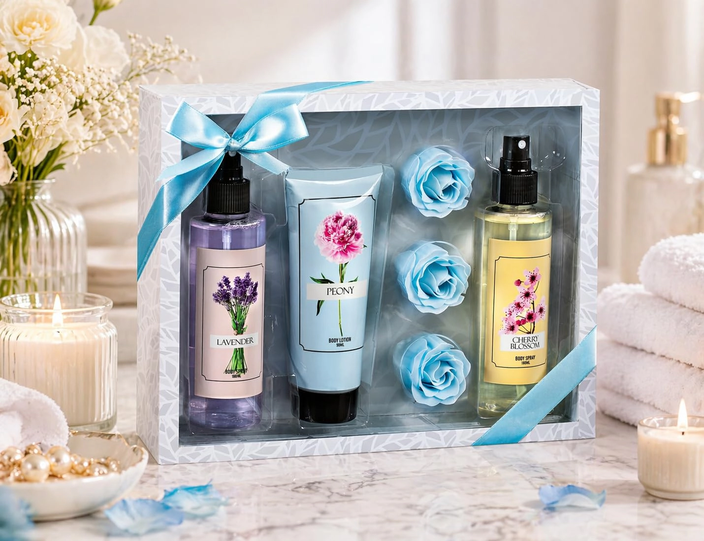 Freida & Joe Lavender, Peony & Cherry Blossom 6-Piece Body Mist and Lotion Set